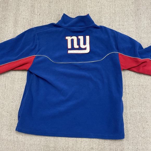 vintage New york Giants sweatshirt mens large 2000 y2k NFL 1/4 zip - Picture 6 of 10